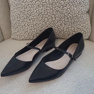 Schutz leather Mary Jane flats pointed toe
